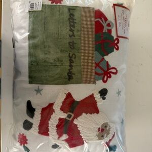 Pottery Barn Festive Santa Decorative Pillow